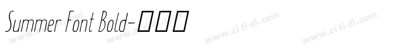 Summer Font Bold字体转换 Summer Font Bold字体转换